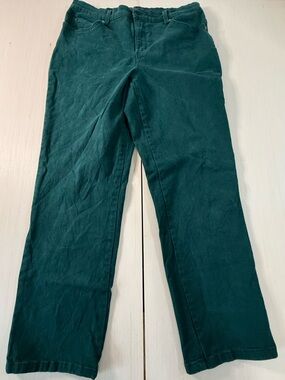 Gloria Vanderbilt Straight Leg Jeans in Deep Teal Green